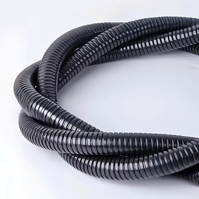 Mã đầu tròn ống dẫn thép phủ PVC linh hoạt với kết nối ống sợi và nắp ống kim loại